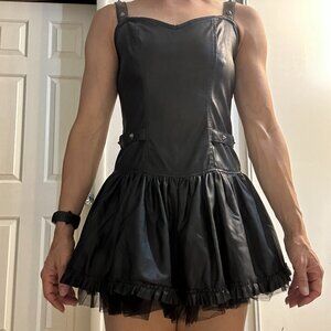 Lip Service/ Hot Topic vintage pleather dress XS